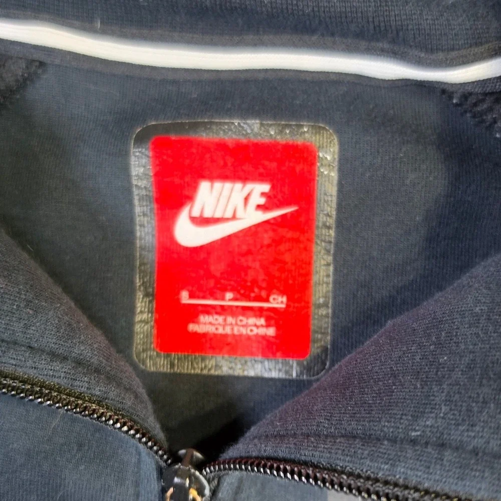 Nike Tech Fleece Full Zip Jacket Black High Low Hem Mens Small 642688-011